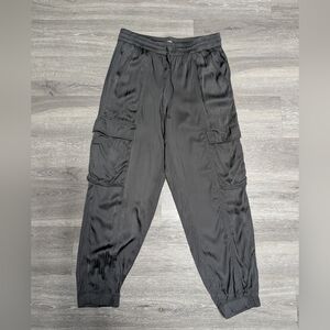 Aerie Cargo Joggers Size M Shiny Gray Viscose